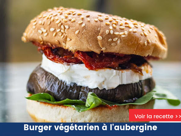 Burger végétarien à l'aubergine